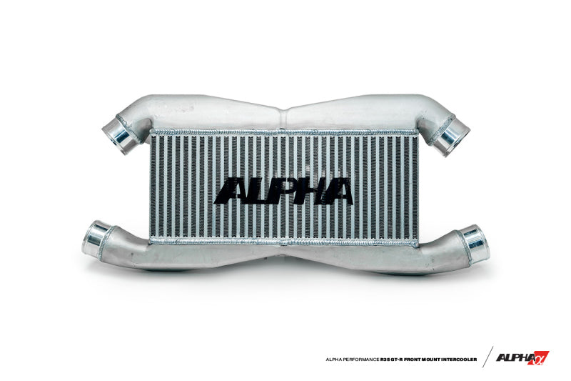 AMS - AMSALP.07.09.0007-1 - AMS Performance 2009+ Nissan R35 GT-R FMIC Kit w/ Logo - Alpha Intercooler Pipe Kit Compatible - Shipped in Europe - Tuningsupply.com