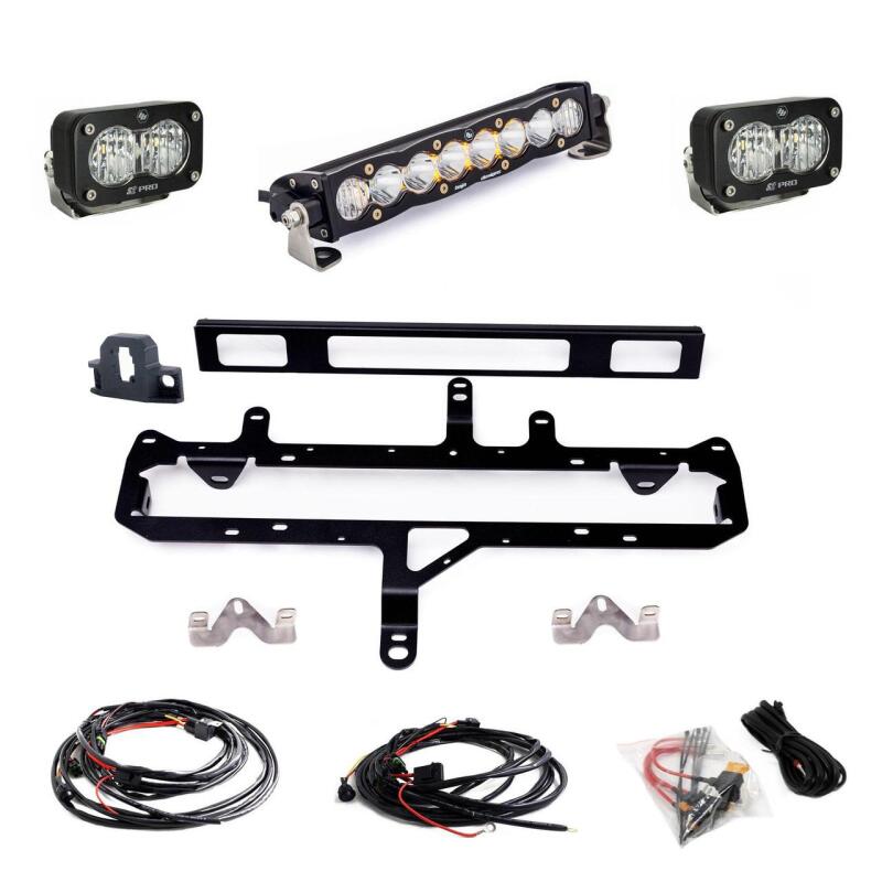 Baja Designs 448262 - BAJ448262 - Baja Designs 2024+ Toyota Tacoma S8 Series 10in Grille Conversion Light Kit - Shipped in Europe - Tuningsupply.com
