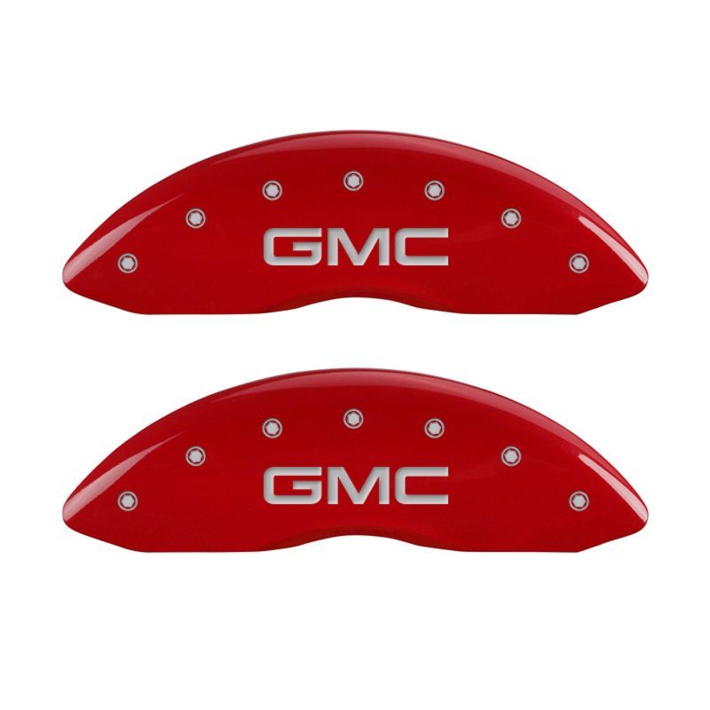 MGP 34009SDNLRD - MGP34009SDNLRD - MGP 4 Caliper Covers Engraved Front & Rear Denali Red finish silver ch - Shipped in Europe - Tuningsupply.com