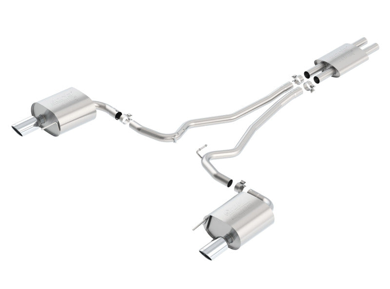Borla 140588 - BOR140588 - Borla ATAK Cat Back 15 Ford Mustang 3.7L V6 MT/AT 2.25in Pipe 4in Single Round Rolled Tips - Shipped in Europe - Tuningsupply.com