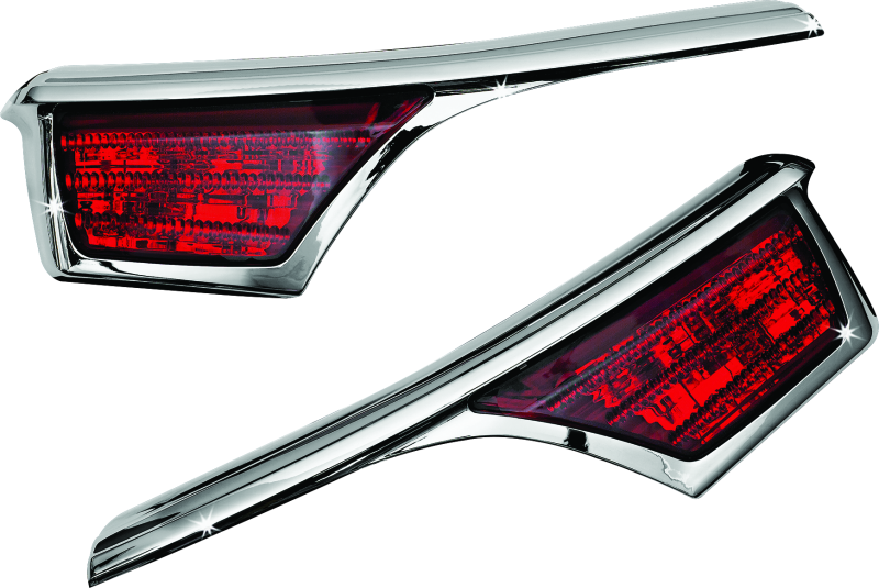 Kuryakyn 3240 - KUR3240 - Kuryakyn L.E.D. Passenger Armrest Trim With Turn Signal 06-17 GL1800 Chrome - Shipped in Europe - Tuningsupply.com