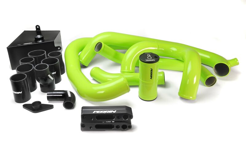Perrin Performance PSP-ITR-438-3NY - PERPSP-ITR-438-3NY - PERRIN 15-21 Subaru STI Front Mount Intercooler Boost Tube Kit - Neon Yellow - Shipped in Europe - Tuningsupply.com