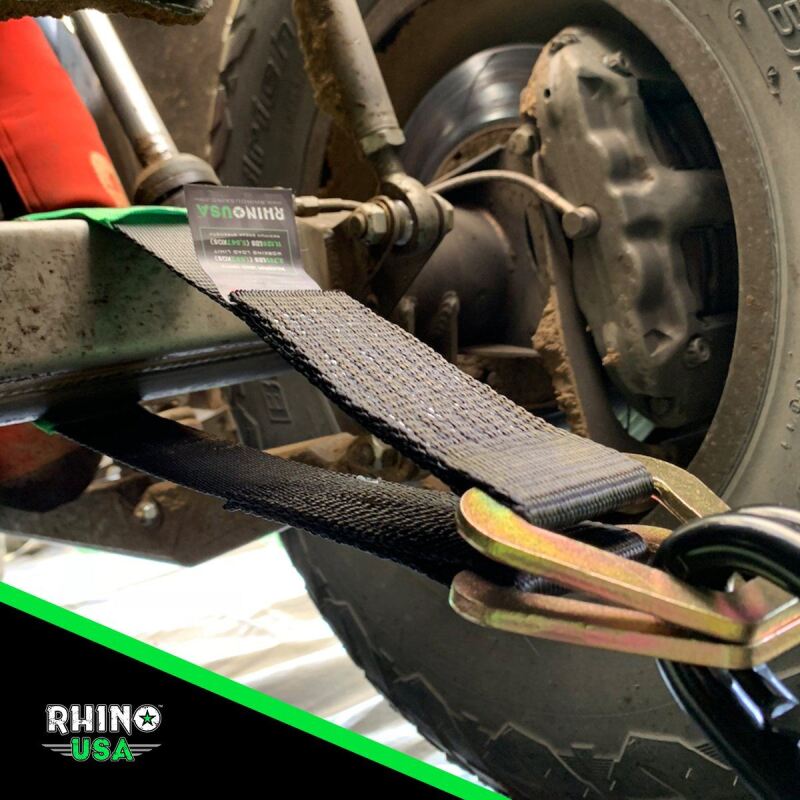Rhino USA RNO-AXLESTRAPS - RSARNO-AXLESTRAPS - Rhino USA Axle Tie Down Straps (4-Pack) 2In X 38In - Black - Shipped in Europe - Tuningsupply.com