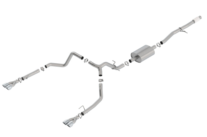 Borla 140781 - BOR140781 - Borla 2019 Chevy Silverado 1500 5.3L V8 CC SB 147.4in WB S-Type Cat-Back w/ Quad Square Tips - Shipped in Europe - Tuningsupply.com
