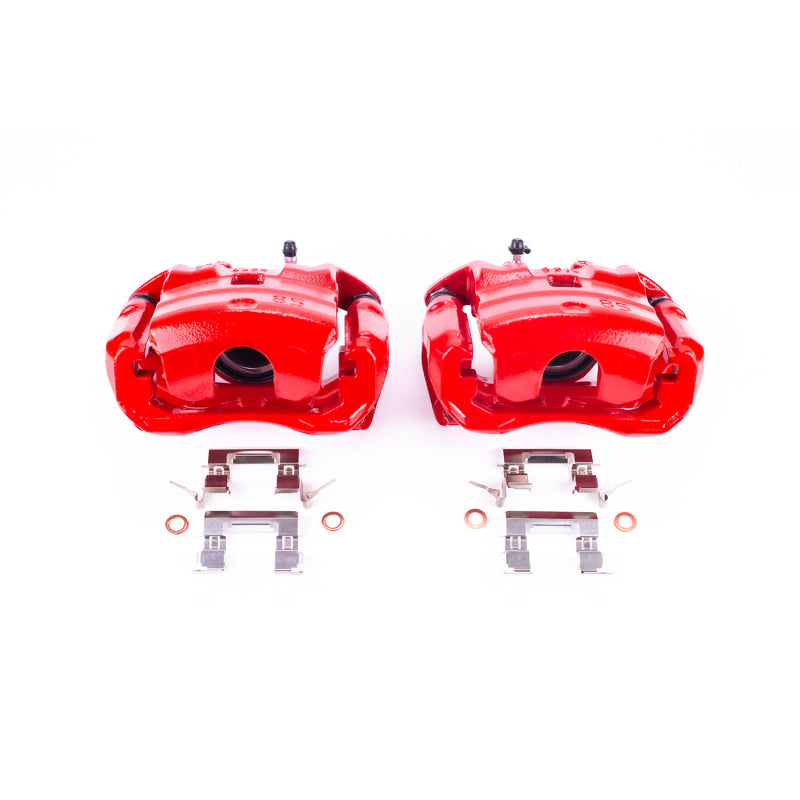 PowerStop S6640 - PSBS6640 - Power Stop 11-17 Nissan Juke Front Red Calipers w/Brackets - Pair - Shipped in Europe - Tuningsupply.com