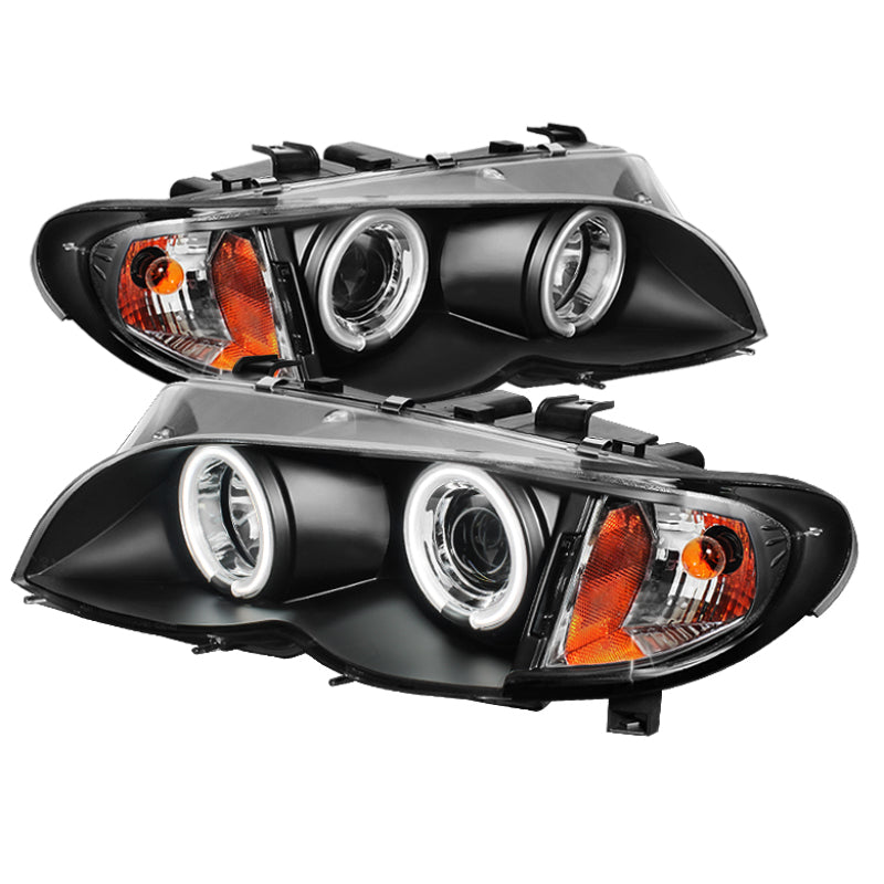 SPYDER 5042408 - SPY5042408 - Spyder BMW E46 3-Series 02-05 4DR Projector Headlights 1PC LED Halo Chrm PRO-YD-BMWE4602-4D-AM-C - Shipped in Europe - Tuningsupply.com