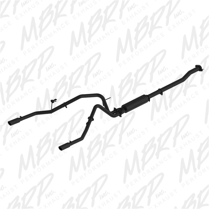 MBRP PS5240BLK - MBRPS5240BLK - MBRP 11-14 Ford F-150 V6 Ecoboost Black Coated 2.5in Cat-Back Dual Rear Exit Exhaust System - Shipped in Europe - Tuningsupply.com
