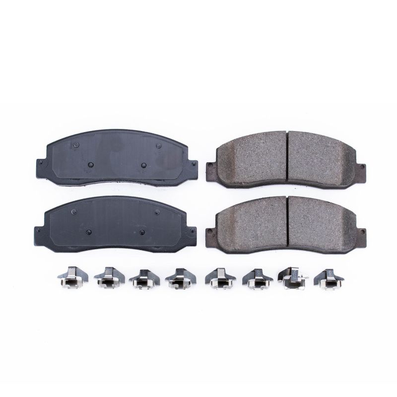 PowerStop 17-1069 - PSB17-1069 - Power Stop 05-08 Ford F-250 Super Duty Front Z17 Evolution Ceramic Brake Pads w/Hardware - Shipped in Europe - Tuningsupply.com