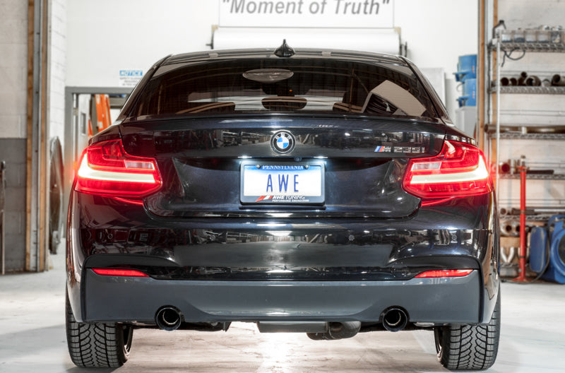 AWE Tuning 3010-33034 - AWE3010-33034 - AWE Tuning BMW F22 M235i / M240i Touring Edition Axle-Back Exhaust - Diamond Black Tips (102mm) - Shipped in Europe - Tuningsupply.com