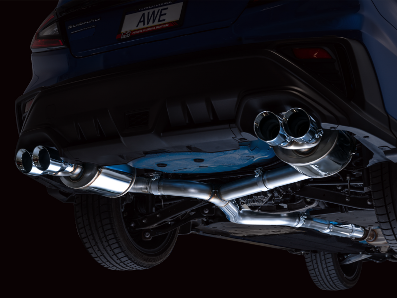 AWE Tuning 3015-42979 - AWE3015-42979 - AWE Tuning 2022+ VB Subaru WRX Touring Edition Exhaust - Chrome Silver Tips - Shipped in Europe - Tuningsupply.com