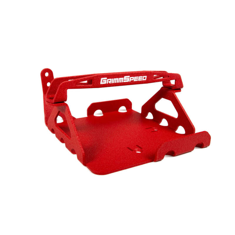 GrimmSpeed 121034 - GRM121034 - GrimmSpeed 08-14 Subaru WRX STI Lightweight Battery Mount Kit - Red - Shipped in Europe - Tuningsupply.com