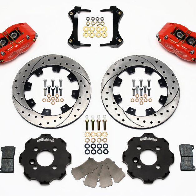 Wilwood 140-8528-DR - WIL140-8528-DR - Wilwood Dynapro Radial Front Kit 12.19in Drilled Red Mini Cooper - Shipped in Europe - Tuningsupply.com