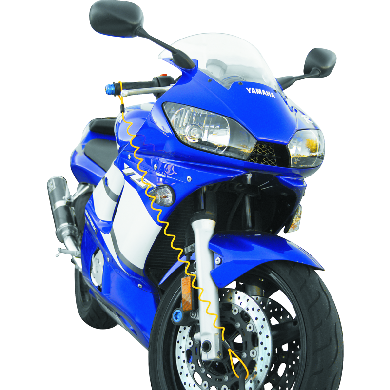 BikeMaster 132202 - BKM132202 - Bully Lock Reminder Disc Cable 4 ft. - Yellow - Shipped in Europe - Tuningsupply.com