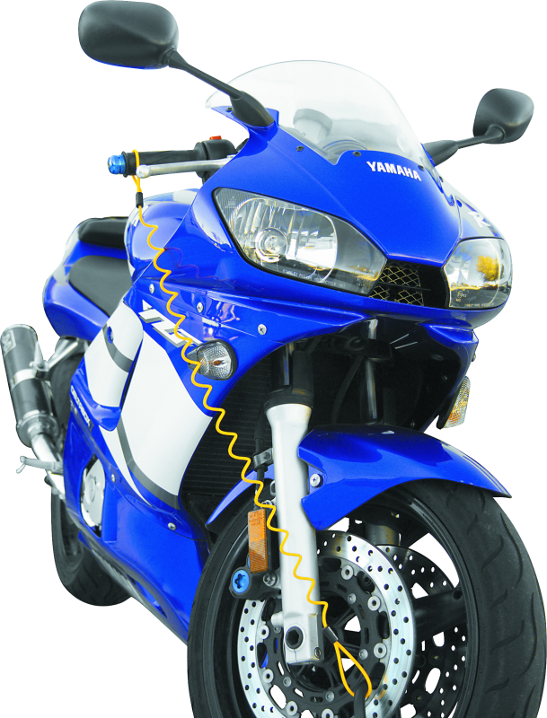 BikeMaster 132202 - BKM132202 - Bully Lock Reminder Disc Cable 4 ft. - Yellow - Shipped in Europe - Tuningsupply.com