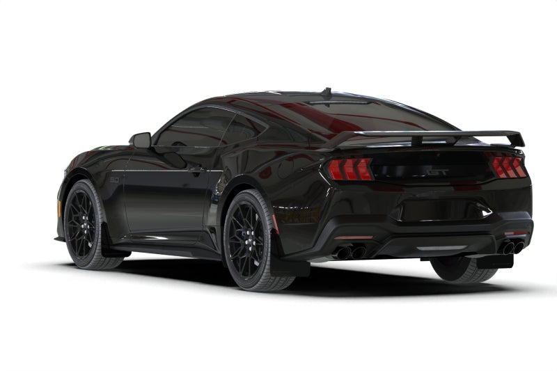 Rally Armor MF126-UR-BLK-RD - RALMF126-UR-BLK-RD - Rally Armor 2024+ Ford Mustang Black UR Mud Flap w/ Red Logo - Shipped in Europe - Tuningsupply.com