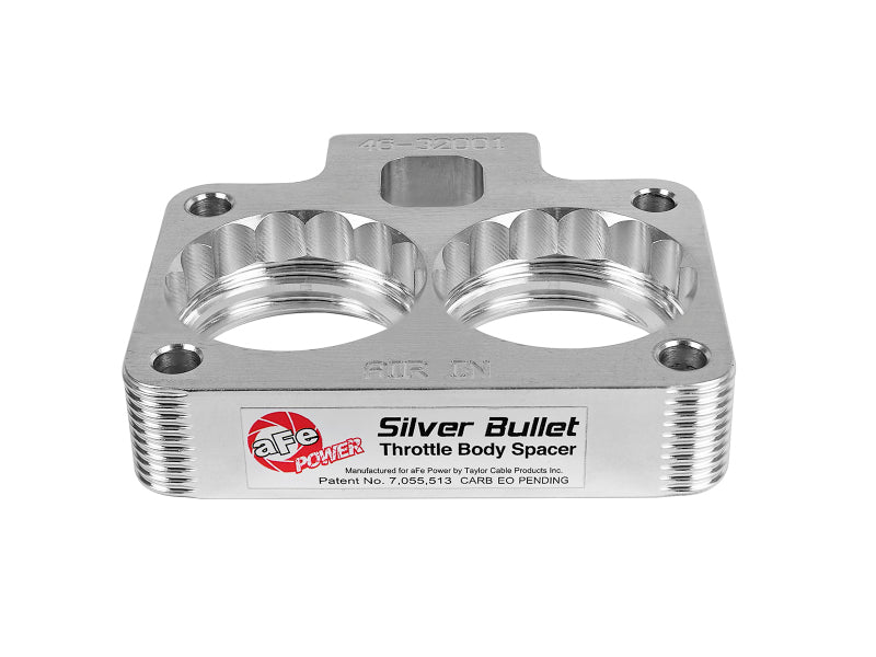 aFe 46-32001 - AFE46-32001 - aFe Silver Bullet Throttle Body Spacers TBS Dodge Trucks 94-01 V8-5.2/5.9L - Shipped in Europe - Tuningsupply.com