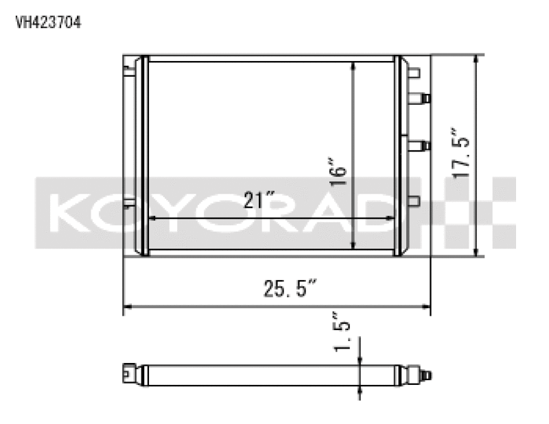 Koyo VH423704 - KOYVH423704 - Koyo 15-20 BMW M3/M4 (F80/82/83) / 19-20 M2 Comp. (F87) Alum. High-Perf. Front Mount Heat Exchanger - Shipped in Europe - Tuningsupply.com