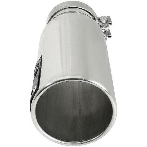 aFe 49T40501-P122 - AFE49T40501-P122 - aFe SATURN 4S 4in SS Intercooled Exhaust Tip - Polished 4in In x 5in Out x 12in L Bolt-On - Shipped in Europe - Tuningsupply.com
