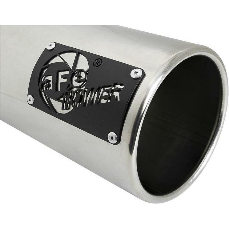 aFe 49T40501-P122 - AFE49T40501-P122 - aFe SATURN 4S 4in SS Intercooled Exhaust Tip - Polished 4in In x 5in Out x 12in L Bolt-On - Shipped in Europe - Tuningsupply.com