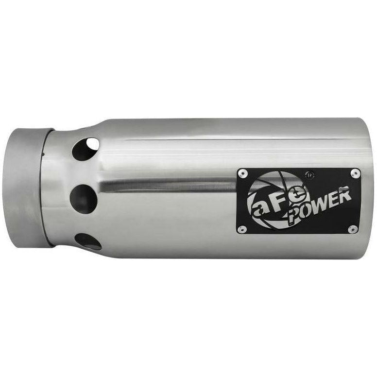 aFe 49T40501-P122 - AFE49T40501-P122 - aFe SATURN 4S 4in SS Intercooled Exhaust Tip - Polished 4in In x 5in Out x 12in L Bolt-On - Shipped in Europe - Tuningsupply.com