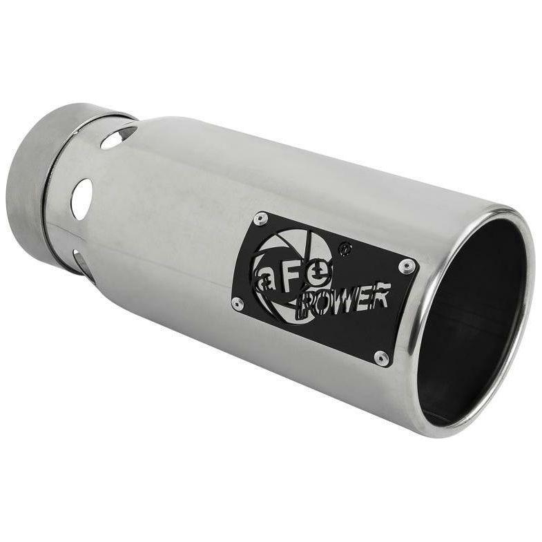 aFe 49T40501-P122 - AFE49T40501-P122 - aFe SATURN 4S 4in SS Intercooled Exhaust Tip - Polished 4in In x 5in Out x 12in L Bolt-On - Shipped in Europe - Tuningsupply.com