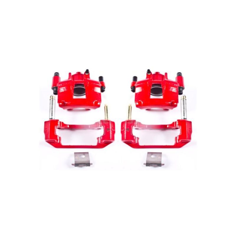 PowerStop S4378 - PSBS4378 - Power Stop 94-98 Ford Mustang Front Red Calipers w/Brackets - Pair - Shipped in Europe - Tuningsupply.com