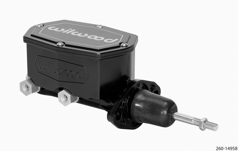 Wilwood 260-14958-BK - WIL260-14958-BK - Wilwood Compact Tandem Master Cylinder - 15/16in Bore - w/Pushrod (Black) - Shipped in Europe - Tuningsupply.com