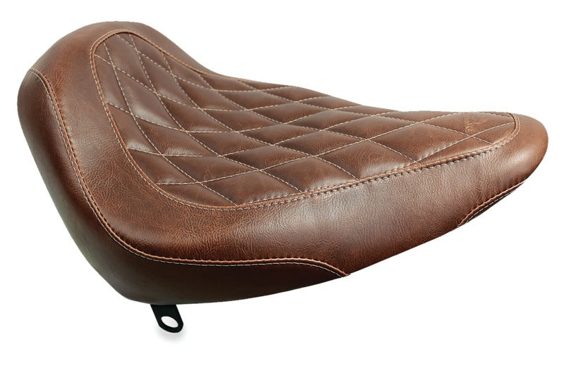 Mustang Motorcycle 76806 - MMP76806 - Mustang 84-06 Harley Standard Rear Tire Wide Tripper Solo Seat Diamond Stitch- Distressed Brown - Shipped in Europe - Tuningsupply.com