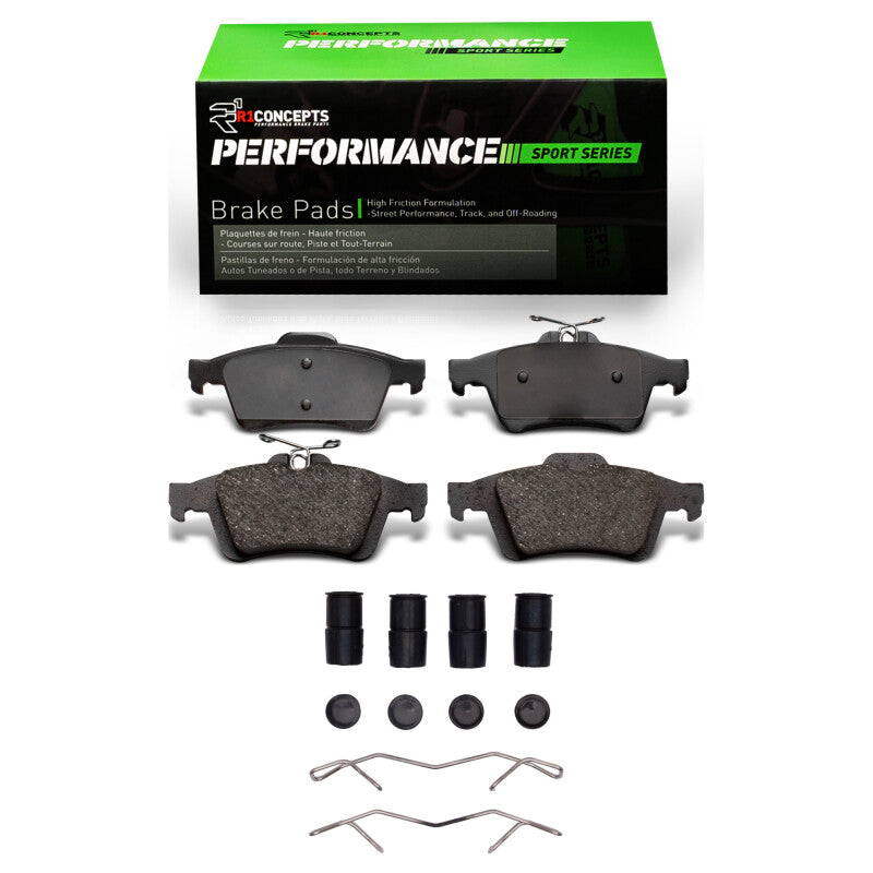 R1 Concepts 2115-1095-01 - RNC2115-1095-01 - R1 2003-2023 Cadillac BLS (Mexico) Rear R1 Performance Sport Pads & Hardware Kit - Shipped in Europe - Tuningsupply.com