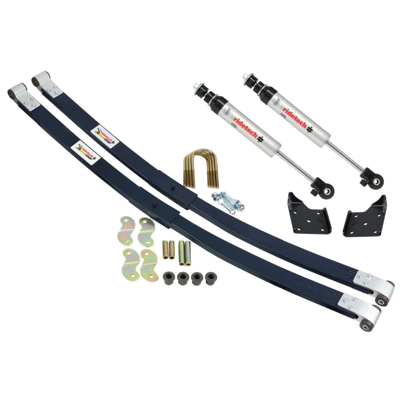 Ridetech 11024810 - RID11024810 - Ridetech 55-57 Chevrolet Wagon Composite Leaf Springs w/ HQ Shock Kit - 2in Drop - Shipped in Europe - Tuningsupply.com