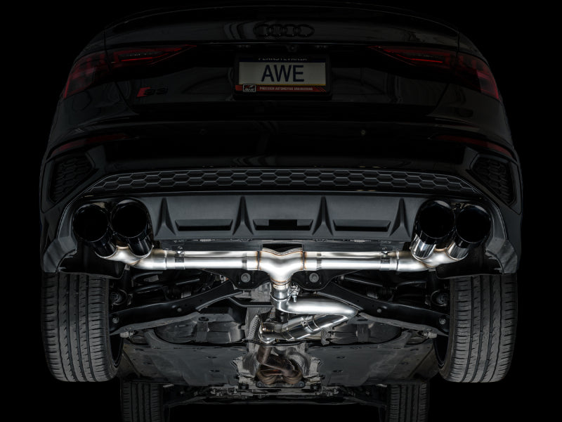 AWE Tuning 3020-43897 - AWE3020-43897 - AWE 22-24 Audi 8Y S3 Track Edition Exhaust - Diamond Black Tips - Shipped in Europe - Tuningsupply.com