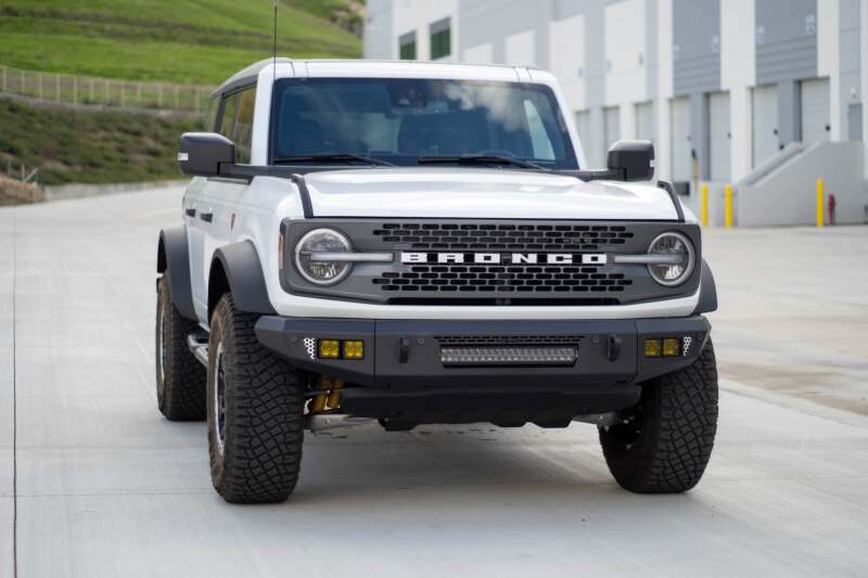 DV8 Offroad FBBR-06 - DVEFBBR-06 - DV8 Offroad 2021+ Ford Bronco Front Bumper V2 - OE Plus Series (Works w/o ACC Relocation) - Shipped in Europe - Tuningsupply.com