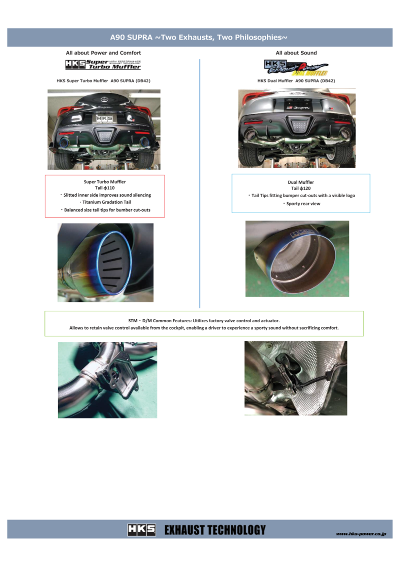 HKS 31029-AT003 - HKS31029-AT003 - HKS SUPER TURBO MUFFLER GR SUPRA DB42 B58 - Shipped in Europe - Tuningsupply.com