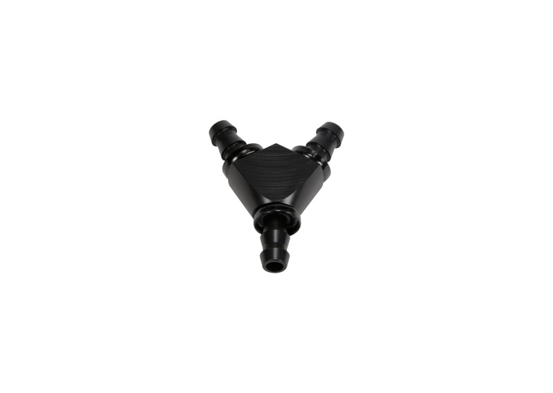 Fleece Performance FPE-FIT-Y06-BLK - FPEFPE-FIT-Y06-BLK - Fleece Performance Universal 3/8in Aluminum Y Barbed Fitting (For -6 Pushlock Hose) - Black Anodized - Shipped in Europe - Tuningsupply.com
