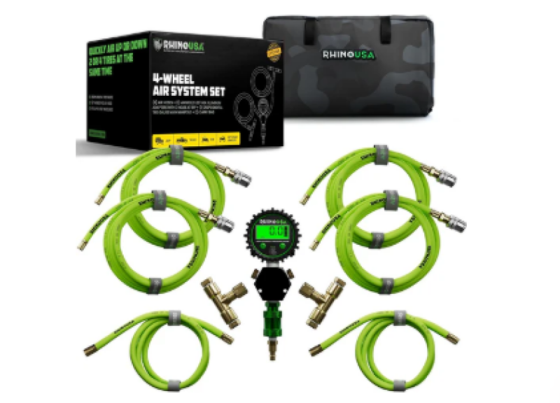 Rhino USA - RSAAC-TI4W-GRN - Rhino USA Multi-Tire Inflation Kit (4-Wheel)(Green) - Shipped in Europe - Tuningsupply.com