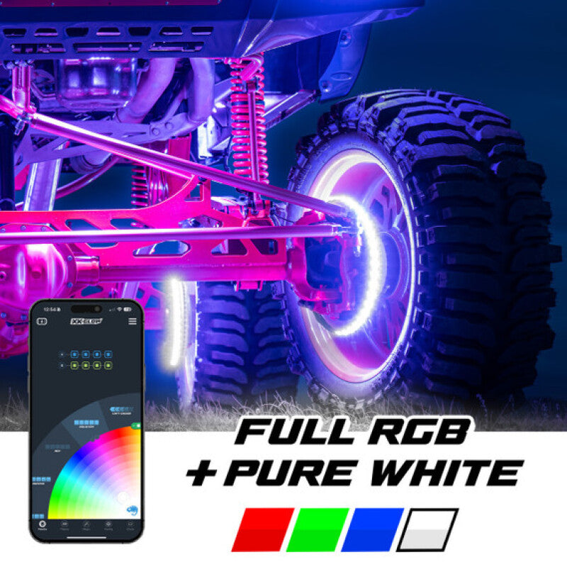 XKGLOW MX-WHEEL-KITB - XKGMX-WHEEL-KITB - XK Glow XKmax 16.5in LED Ultra 3-Row Wheel Ring Light Kit w/ RGBW Color Chasing - Shipped in Europe - Tuningsupply.com