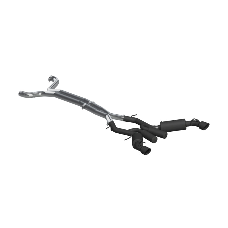 MBRP PS7035BLK - MBRPS7035BLK - MBRP 16-19 Chevrolet Camaro SS 6 Speed 3in Dual Cat Back w/ 4.5in OD Tips - Black (Non NPP Models) - Shipped in Europe - Tuningsupply.com