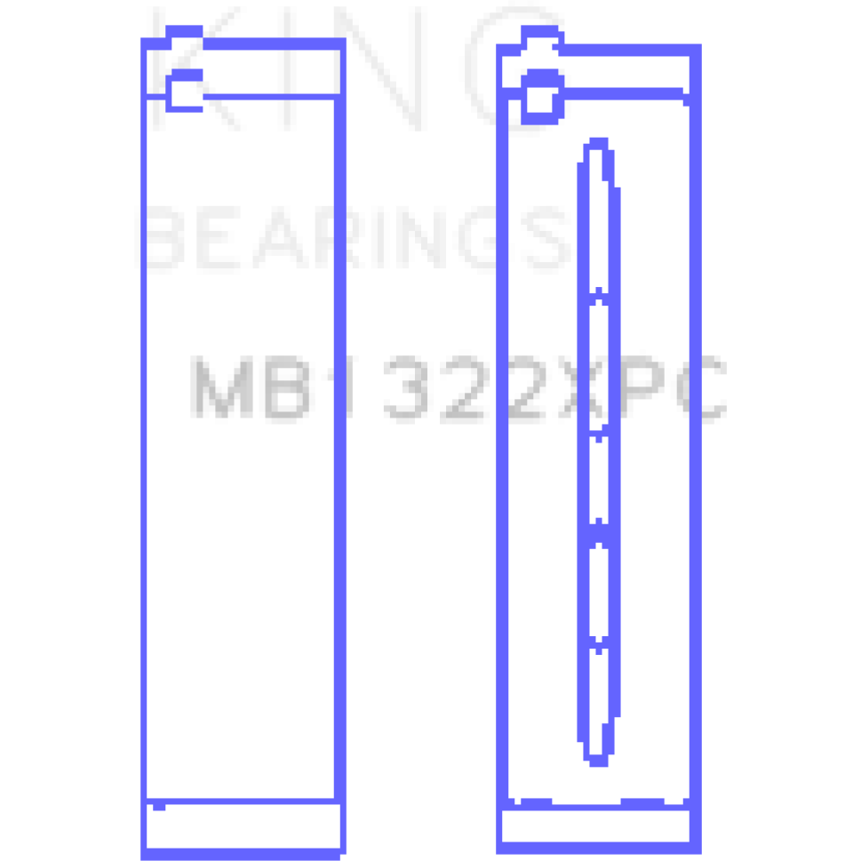 King Engine Bearings GMB1322XPC0.25 - KINGMB1322XPC0.25 - King VW V8/V10 R8/RS6/Huracan (Size 0.25) pMaxKote Coated Main Bearing Set - Size +0.25mm - Shipped in Europe - Tuningsupply.com