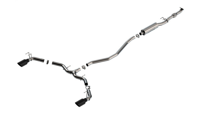 Borla 140922BC - BOR140922BC - Borla 2023 Integra/22-23 Civic Si 1.5L 4 CYL. MT FWD 4DR 2.50in S-Type Catback Exhaust Black Chrome - Shipped in Europe - Tuningsupply.com