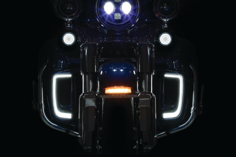 Kuryakyn 2902 - KUR2902 - Kuryakyn Tracer L.E.D. Front Turn Signal Insert, White/Amber Light, Smoke Lens 1157 - Shipped in Europe - Tuningsupply.com