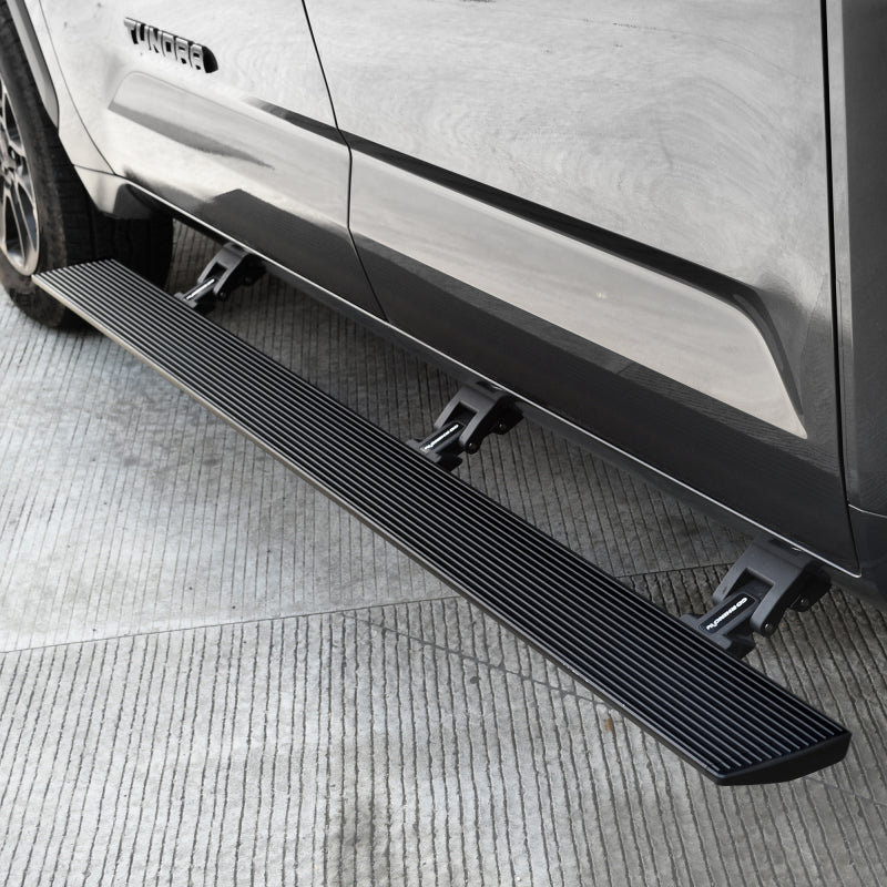 Go Rhino 20443587PC - GOR20443587PC - Go Rhino 22-23 Toyota Tundra CrewMax Cab 4dr E-BOARD E1 Electric Running Board Kit - Tex. Blk - Shipped in Europe - Tuningsupply.com