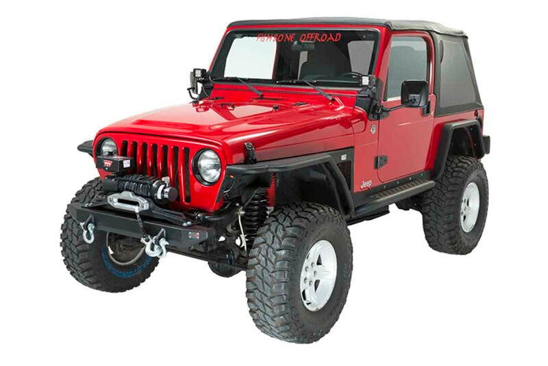 Fishbone Offroad FB22049 - FBOFB22049 - Fishbone Offroad 97-06 Jeep Wrangler TJ Rubicon Front Bumper - Blk Txtrd Powdercoat Piranha Series - Shipped in Europe - Tuningsupply.com