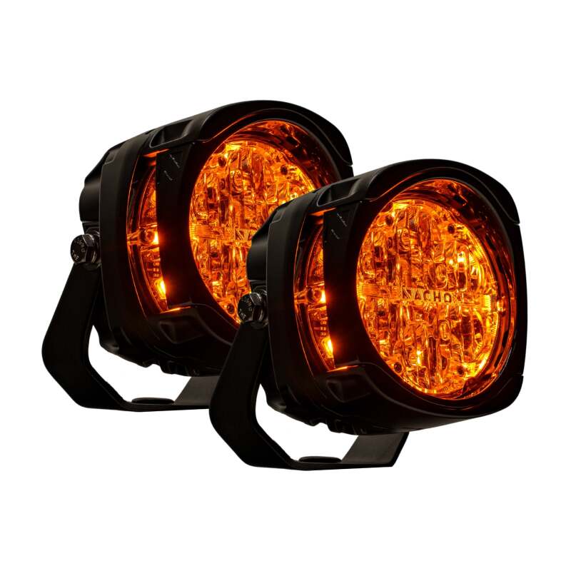 Nacho Offroad Technology PM455AM - NACPM455AM - Nacho Lighting Quatro Chase - Amber (Pair) - Shipped in Europe - Tuningsupply.com