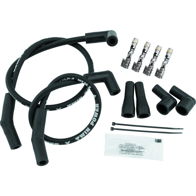 TwinPower 110116 - TWP110116 - Twin Power Universal Custom Fit Black Ignition Wire Set - Shipped in Europe - Tuningsupply.com