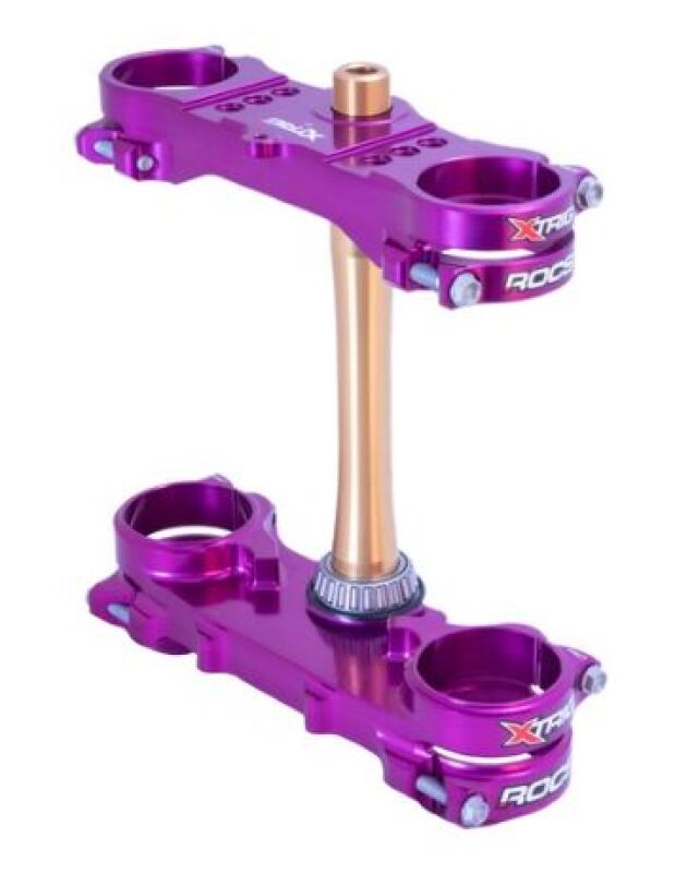 XTrig 501330801501 - XTR501330801501 - XTrig 2024 Yamaha YZ250F/ 23+ YZ450F ROCS Tech Triple Clamp 22 mm. Offset M12 - Purple - Shipped in Europe - Tuningsupply.com