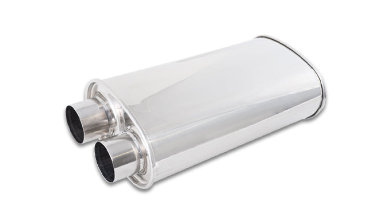 Vibrant 1159 - VIB1159 - Vibrant Streetpower Oval Muffler 2.50in Inlet/Outlet (Same side) - Shipped in Europe - Tuningsupply.com