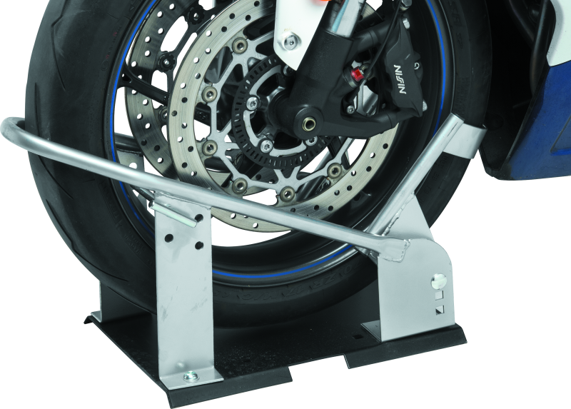 BikeMaster 152453 - BKM152453 - BikeMaster Heavy Duty Wheel Chock - Silver - Shipped in Europe - Tuningsupply.com