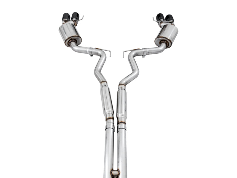 AWE Tuning 3015-43106 - AWE3015-43106 - AWE Tuning 2018+ Ford Mustang GT (S550) Cat-back Exhaust - Touring Edition (Quad Diamond Black Tips) - Shipped in Europe - Tuningsupply.com