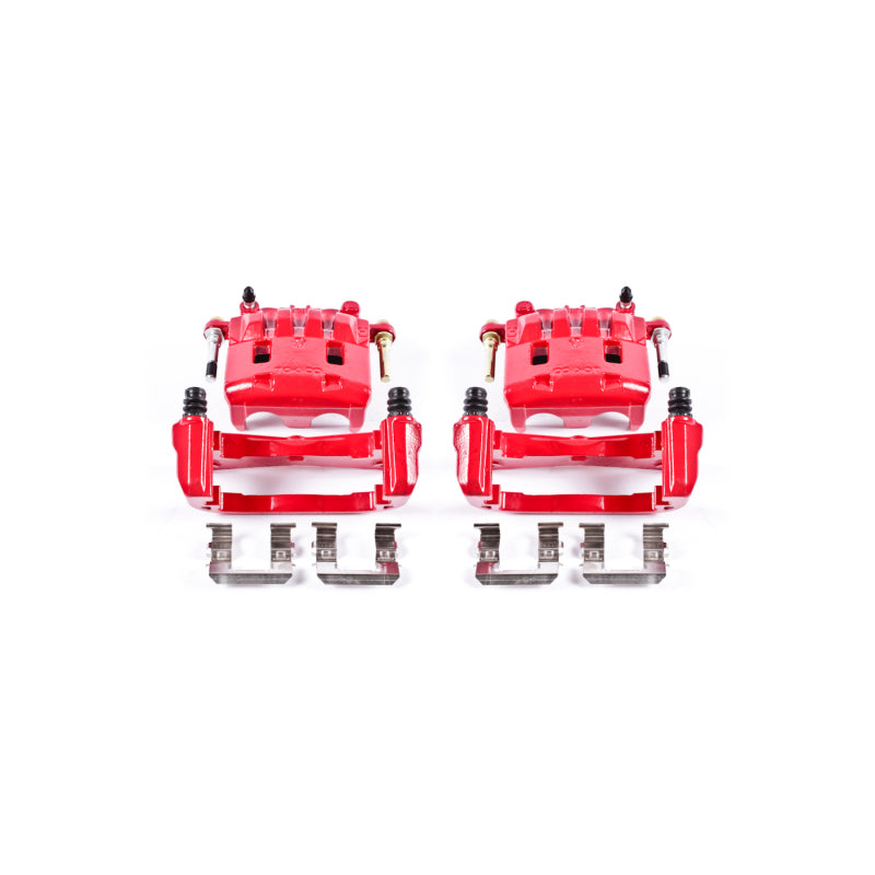 PowerStop S2682A - PSBS2682A - Power Stop 16-17 Subaru Crosstrek Front Red Calipers w/Brackets - Pair - Shipped in Europe - Tuningsupply.com