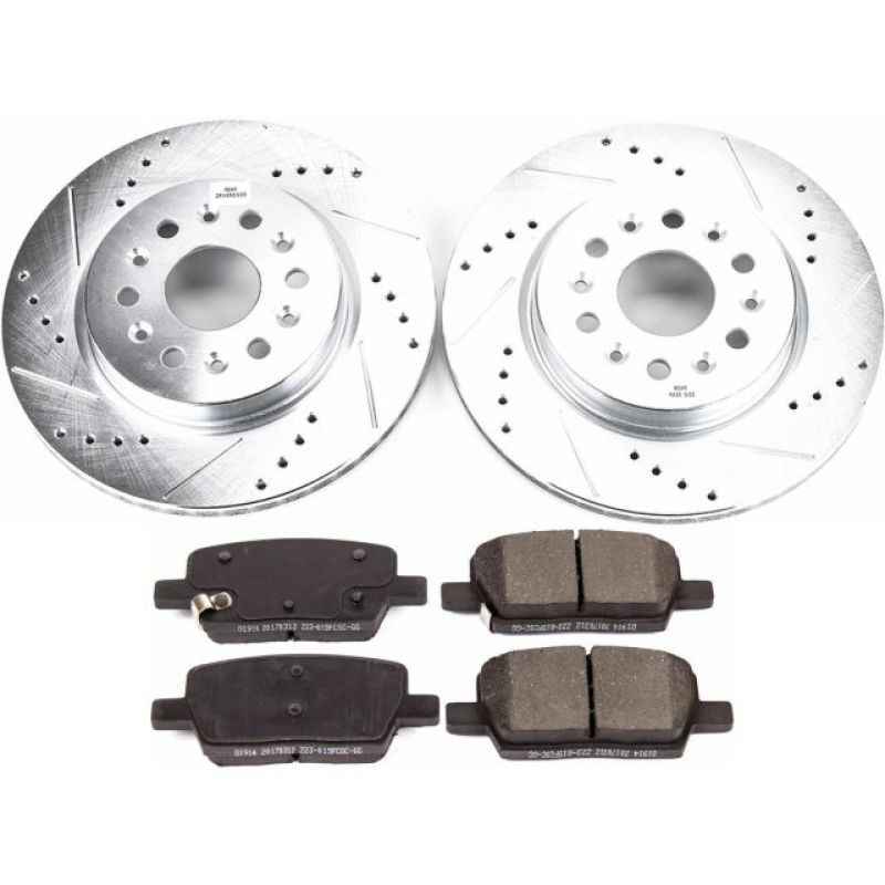 PowerStop K7411 - PSBK7411 - Power Stop 18-19 Buick Enclave Rear Z23 Evolution Sport Brake Kit - Shipped in Europe - Tuningsupply.com